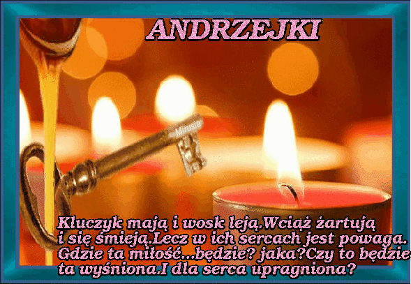 Brokatowa kartka z życzeniami na Andrzejki
